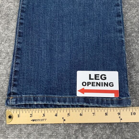 Calvin Klein Flared Jeans Women 14 Blue 5-Pocket Design‎ Stretch Belt Loops E50 - Picture 13 of 16